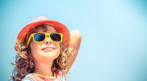 Young girl enjoying the sunshine